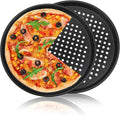 2 PCS 12-Inch Nonstick Pizza Pan with Holes, Perforated Carbon Steel Pizza Tray for Oven, Round Bakeware Pizza Tray for Home Restaurant Kitchen Baking