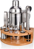 Cocktail Shaker Set,12 Piece 25oz Bartender Kit with Stand,Bar Set for Mixed Drink, Professional Bar Accessory : Shaker,Jigger,Strainer,Muddler,Liquor Pourers, House Warming Gifts