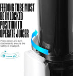 Ventray Ginnie Mini Cold Press Juicer, Small Slow Masticating Juicer for Vegetables and Fruits, High Juice Yield, Easy to Clean, Space-Saving, Fit for Personal/Travel/Picnic/Office - White
