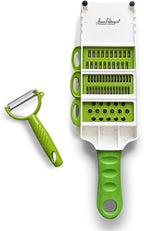 5 In 1 Handheld Vegetable Slicer & Grater - With Mandolin Blade & Peeler, All-in-one, Shredder, Grater, Zester and More - From Jean Patrique