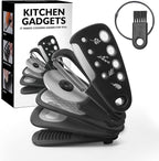 Kitchen Gadgets Set 6 Pieces, Space Saving Cooking Tools Kitchen Accessories-Garlic/Ginger Grinder, Cheese Grater, Vegetable/Fruit Peeler, Pizza Cutter, Herb Stripper, Bottle Opener, Gadgets Gift Set