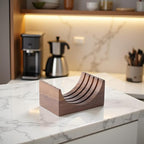 Espresso-Puck Screen Walnut-Stand Coffee Reusable Filter for Espresso-Portafilter Holder Wooden-Stand for 51/53/58mm Coffee Filter Screen Holder Coffee Machine Part Accessories
