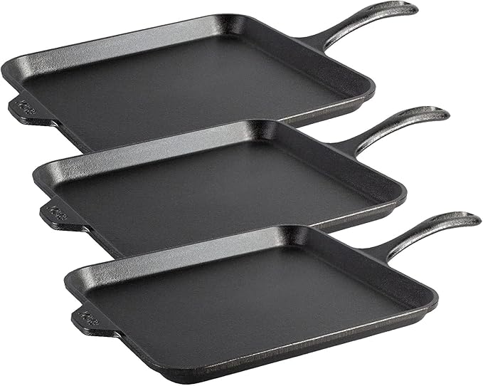 Lodge Cast Iron Square 11" Griddle (Pack of 3)