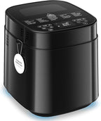 2.5LB Bread Maker with Built-in Electronic Scale, 25-in-1 Bread Machine, Beginner-Friendly with Adjustable Baking & Fermentation, Non-Stick Easy-Clean Pan, Quiet, 15H Delay, Recipes, Black