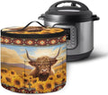 Sunflower Electric Pressure Cooker Storage Bag Anti Splash Oil-proof Highland Cow Electric Pressure Cooker Insulation Bag Enclosed Bottom Aztec