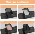 3PCS Clear Black Onigiri Rice Ball Mold Maker Kit, Musubi Press, Triangle Sushi Press for Kid Lunch Bento, Non-stick, BPA-Free