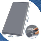 KitchenClouds Kitchen Mat Cushioned Anti Fatigue Rug 20"x39" Water Resistant, Non Slip, Standing and Comfort Desk/Floor Mats for House Sink Office (Grey,0.8inch)