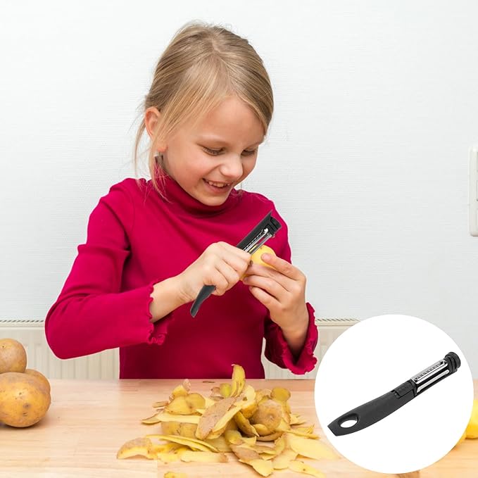 GLEAVI Multifunctional Fruit and Vegetable Peeler with Stainless Steel Grater, 2pcs Kitchen Tool Set for Peeling, Shredding, and Slicing, Practical Manual Parer for Home Cooking and Food