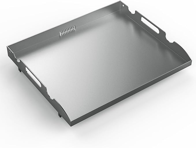 Flat Top Griddle for Blackstone 22 Inch Griddle Powder Coated Steel Gill Pan Replacement Parts w/Rear Grease System for Blackstone 1666 1833 1840 1895 1891 2166 2203 2304 1813 1842 2061