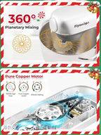 Stand Mixer 8-IN-1 8.5 Qt 2000W Multifunctional Fermentation Electric Kitchen Mixer 6 Speed Tilt-Head with Stainless Steel Bowl, 1.5L Glass Jar Meat Grinder Dough Hook Whisk Pasta Attachment