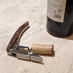 Premium Waiters Corkscrew with Walnut Wood Handle, Professional Sommelier Wine Key with Engraved Totem, Double Hinged Stainless Steel Wine Bottle Opener for Wine Lovers & Bartenders 1 pcs