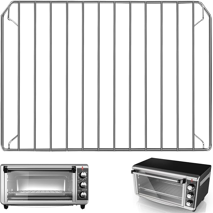 Countertop Toaster Oven Replacement Parts for BLACK DECKER 8 Slice Extra Wide Convection Toaster Oven, 16.5×11.5 IN Stainless Steel Toaster Oven Accessories Baking Rack Wire Rack for cooling