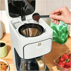 Beautiful 12-Cup Programmable Drip Coffee Maker by Drew Barrymore (White)