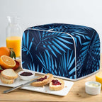 JEOCODY Toaster Oven Covers - Large 2 Slice Blue Dust-proof Quilted Bread Maker Cover with Fingerprint Protection