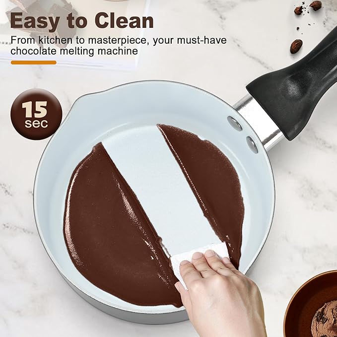 2026 Upgrade Chocolate Melting Machine, 1L Chocolate Melting Pot with Candy Dipping Tools,Electric Chocolate Tempering Machine for Chocolate,Candy,Butter Making Warming Coffee Milk Wine (40W, 110V)