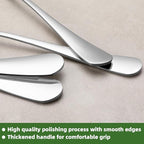 16 Pcs Forks and Spoons Silverware Set, Food Grade Stainless Steel Flatware Cutlery Set for Home, Kitchen and Restaurant, 8 Dinner Fork(8") and 8 Teaspoon(6.7"), Mirror Polished, Dishwasher Safe