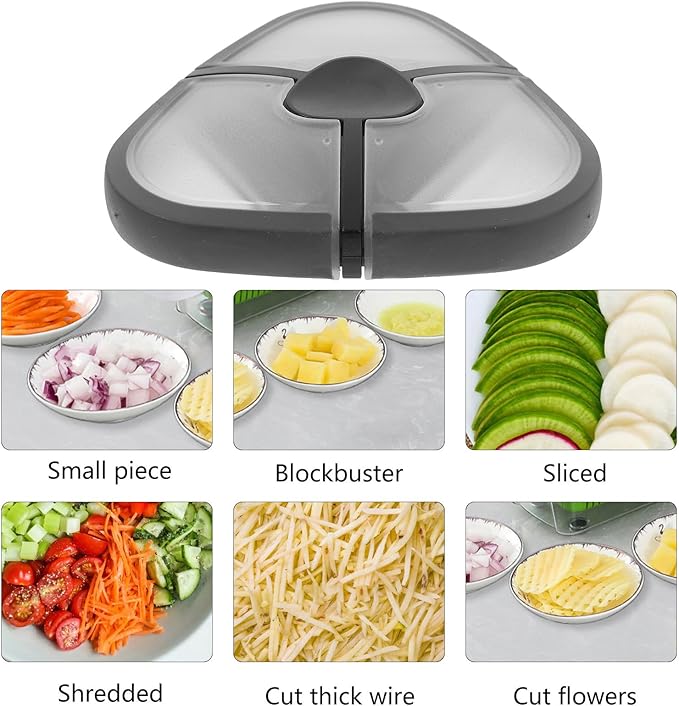 iplusmile Multipurpose Julienne Slicer and Vegetable Peeler with Stainless Steel Blades, Ergonomic Handle, Triangular Shape for Fruit, Carrot, Ginger, and Cheese Grating in Kitchen Cooking