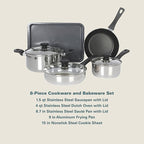 Gibson Home 74 Piece Kitchen in a Box Pots and Pans Cookware, Plates and Bowls Dinnerware, Cutlery Knife Block, Flatware Utensils, Tools & Gadgets, Storage, Glasses Set