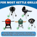 SafBbcue Cast Iron Half Moon Griddle Pan for Weber 22" Kettle Charcoal Grill Parts, Half Moon Cooking Grate for Slow n Sear, VEVOR, Kamado, Big Green Egg 22" Charcoal Kettle Grill Accessories