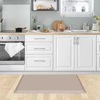 KitchenClouds Kitchen Mat Cushioned Anti Fatigue Rug 20"x32" Water Resistant, Non Slip, Standing and Comfort Desk/Floor Mats for House Sink Office (Khaki)