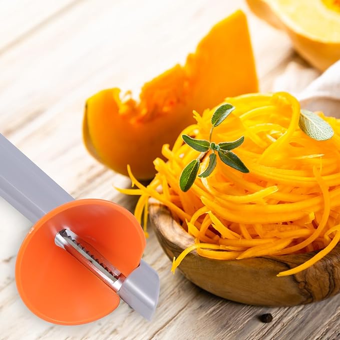 Multifunctional Peeler and Coarse Grater 3-in-1 Cooking Tool with Plastic Handle for Fruit and Vegetable Peeling, Slicing, and Shredding, Suitable for Salad Preparation