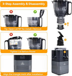 Cold Press Juicer Machines,5.8" Extra Wide Feed Chute juicer machines,350W Slow Cold Press Juicer Machines,Slow Masticating Juicer with High Juice Yield for Whole Vegetables & Fruits, Easy to Clean