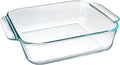 Pyrex 222 Basics Square Glass Baking Dish, 2-Quart (8inx8inx2.5in) Clear Glass Oven Bakeware – Perfect for Sweet Rolls, Brownies, Cakes and so much More - Made in the USA