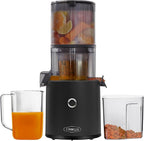 Omega Effortless Batch Cold Press Juicer - Hands Free Vegetable and Fruit Masticating Juicer Machine with 68-oz. capacity, Extra Large Hopper No-Prep whole recipe juicing, Easy Clean, 150-Watts, Black