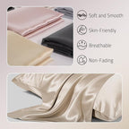 Mulberry Silk Pillowcase for Hair and Skin Prevent Acne Pillowcase Both Sides Real Silk Pillowcases Organic Silk Pillow case with Hidden Zipper, Champagne, Standard (20"×26")