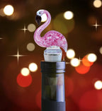 Cheers Mermaid Tail, Flamingo, Rooster, and Cow Glass Wine Stopper Set of 4 – Elegant Vacuum Seal Reusable Wine Bottle Stoppers – Airtight Leak Proof Bottle Topper Cork Plug and Bar Tool Accessory