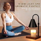 Modern Candle Warmer Lamp 2 Pack, Dimmable Candle Lamp Warmer with Timer, for Women Who Have Everything,Gifts for Mom,Adjustable Men's Candle Lamp, Cozy Living Room Bedroom Decor,Black