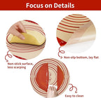 Silicone Baking Mat, Reusable Non-Stick Pastry Mat for Rolling Out Dough, Pizza Crust Pie Baking Mat, Cookies, Cake, Bread, Chocolate, Pastry, Oven Mat