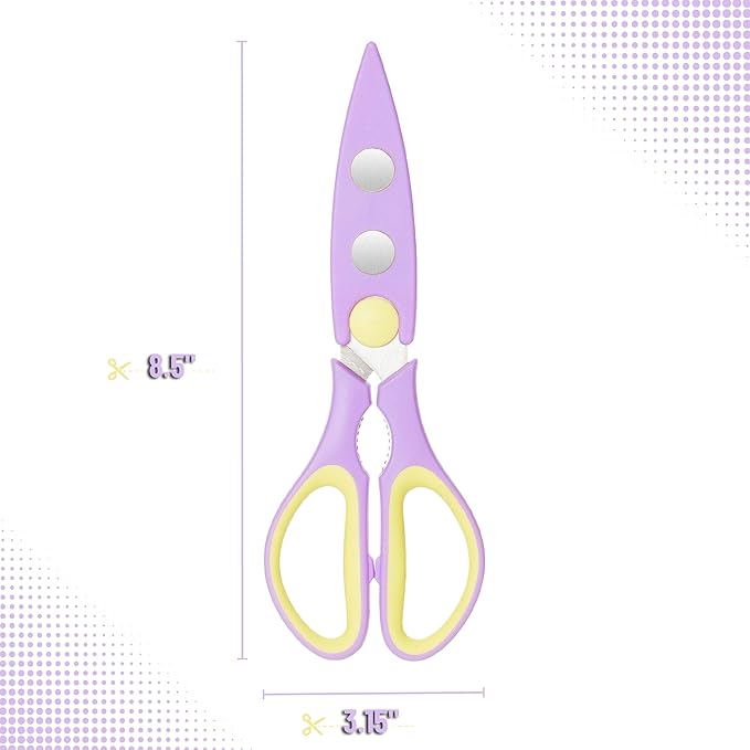 Mr. Pen- All Purpose Kitchen Shears with Protective Sheath, 2pcs, 8 Inch, Dishwasher Safe, Stainless Steel Food Scissors with Micro-Serrated Blades, Soft Grip, Durable Utility Kitchen Shears