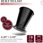Gusto Nostro Mint Julep Cups Set of 4 - Stainless Steel Julep Cup Kit with Straws, Muddler, Spoon, Recipes, Vases - Southern-style Cocktail Glasses for Home Bar - Stainless Steel Cocktail Cups (Black)