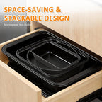 10PCS Nonstick Baking Pans Set - Bakeware Sets for Cooking, Oven and Dishwasher Safe, Non Toxic, Includes Cookie Sheets for Baking, Muffin Pan, Bread Pan, Cake pan, Loaf Pan Roasting Pan Black