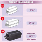 11x5 Inch Cast Iron Loaf Pan with Lid, Large Dutch Oven Bread Loaf Pan for Sourdough, Homemade Bread Baking, Even Heat Distribution, 5.8Qt