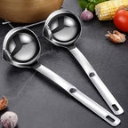 Stainless Steel Scoop Filter Grease Spoon Colander Spoon Soup Oil Separation Cooking Colander Tools Kitchen Gadgets Set