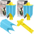 Pepper Corer, 2 in 1 Red Bell Pepper Seed Corer Remover Tool, Fruit & Vegetable Corers Quick Cave Tools for Jalapeno Cutter Deseeder, Yellow Blue, 2 PCS