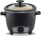 Courant Rice Cooker 8-Cup (Cooked), Removable Non-Stick Bowl, One Touch Rice Cooker, Black