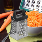 BESPORTBLE 3pcs Stainless Steel Multifunctional Vegetable Slicer with Non-slip Base Mini Cheese Grater and Potato Carrot Shredder for Safe Efficient Kitchen Food Preparation