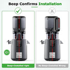 OMMO Cold Press Juicer Machines: 5.1" Wide Feed Chute Slow Masticating Juicer for Whole Fruits & Vegetables, Easy to Clean, High Juice Yield, BPA Free, Grey