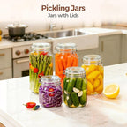 ComSaf 3-Pack 78oz Large Square Airtight Glass Jars for Bulk Food, Holds a 4lb Bag of Sugar or 5lb of Rice, Wide Mouth Canister for Flour, Coffee & Pantry Organization