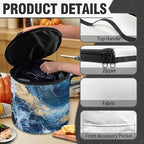 Blue Marble Electric Pressure Cooker Insulation Handbag Keep Appliance Clean Electric Pressure Cooker Bag with Accessories Pockets