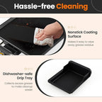 Costzon 35.5" Electric Griddle, 1400W Nonstick Extra Large Griddle, Long Table Top Grill w/5-Level Temp & Drip Tray, Indoor Outdoor Cooking Plates Teppanyaki Grill for Pancake, BBQ, Camping Gatherings