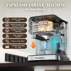 Espresso Machine 20 Bar, 2 in 1 Espresso Maker with Milk Frother Steam Wand for Latte and Cappuccino, Powder and Capsule Portafilter, 50oz Removable Water Tank expresso Coffee Machine for Home-Silver