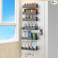 HuggieGems Magnetic Water Bottle Holder for Refrigerator, Cup Holder Organizer for Stanley and Tumbler for Kitchen, 6 Pack, Dark Gray