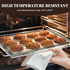 Silicone Baking Mat, 3 Pack Reusable Baking Sheet, Non-Stick ＆ Food Safe Silicone Mats for Baking for Making Cookies Macaroons Bread, Baking Supplies ＆ Accessories