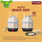 4 in 1 electric egg cooker | Boils upto 14 eggs | Poacher | Omelet maker | Vegetable steamer, dumpling & More | Royal Black