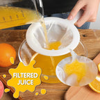 Zopeal 2 Pcs 9" Ultra Fine Mesh Strainer for Kefir Grains Plastic Juice Strainer Food Colander Greek Yogurt Sieve Large Capacity Filter for Kombucha Cold Brew Coffee Shrimp Separation(80/300 Mesh)
