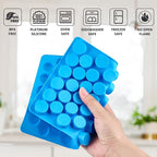 Puyeipt 4 PCS Silicone Gummy Candy Molds, 55 Cavities Non-Stick Round Molds for Small Hard Candies, Chocolates, Caramels, Jello, Fruit Snacks